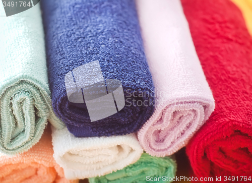 Image of color towels