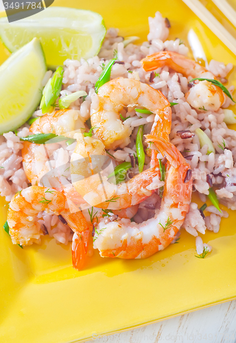 Image of rice with shrimps