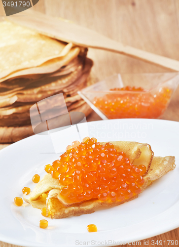 Image of pancakes with caviar