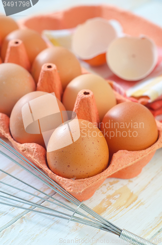 Image of raw eggs