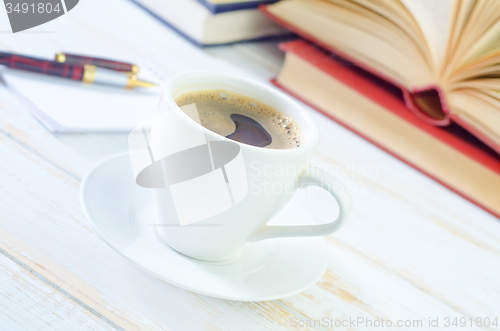 Image of coffee and note