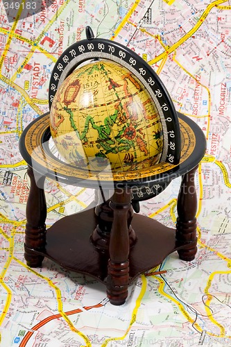 Image of Globe on a map