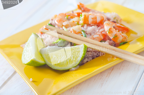 Image of rice with shrimps