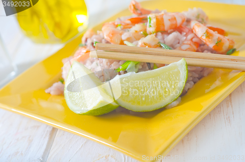 Image of rice with shrimps