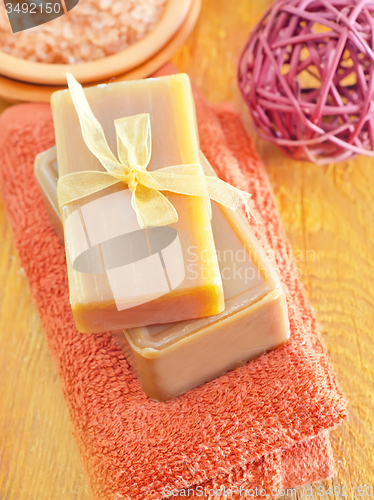 Image of soap and towels