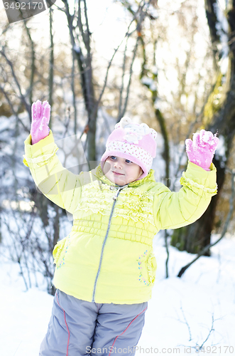 Image of girl in the winter park