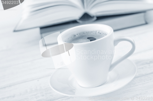 Image of coffee and note