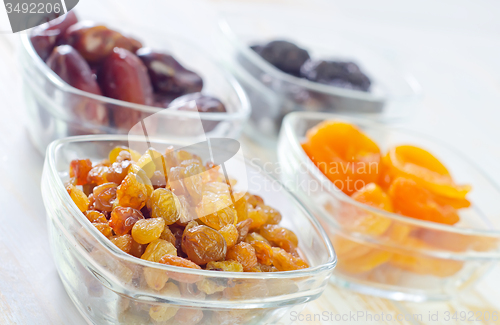 Image of dried apricots, raisins and dates