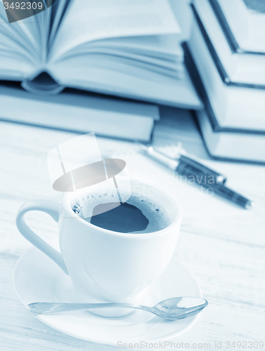 Image of coffee and note