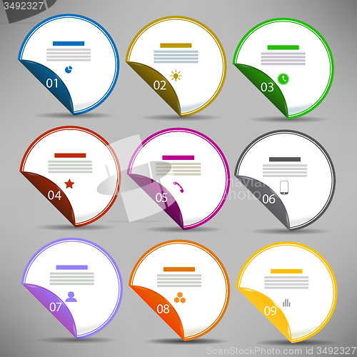 Image of Modern  Infographics Banners Isolated on Grey Background