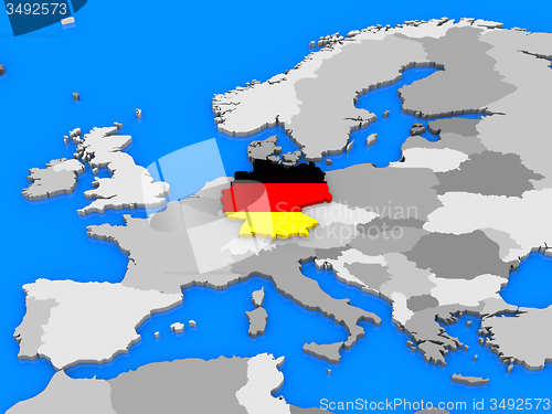 Image of Germany standing out of map