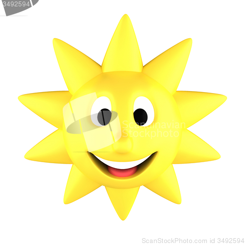 Image of Yellow sun smiling