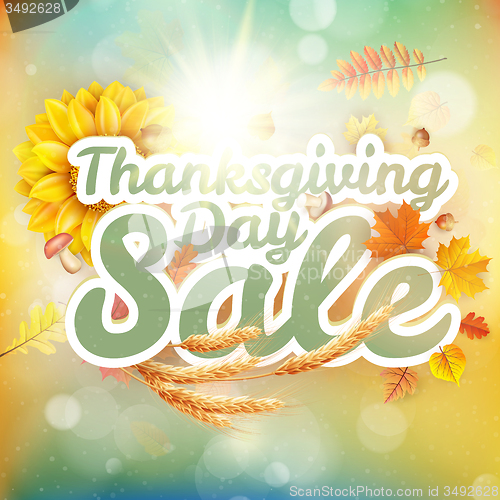 Image of Thanksgiving Day sale. EPS 10