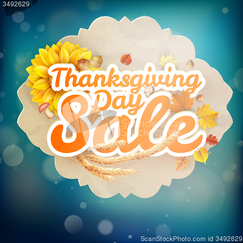 Image of Thanksgiving Day sale. EPS 10