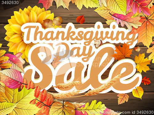 Image of Thanksgiving Day sale. EPS 10