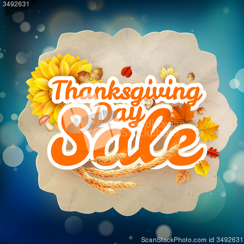 Image of Thanksgiving Day sale. EPS 10