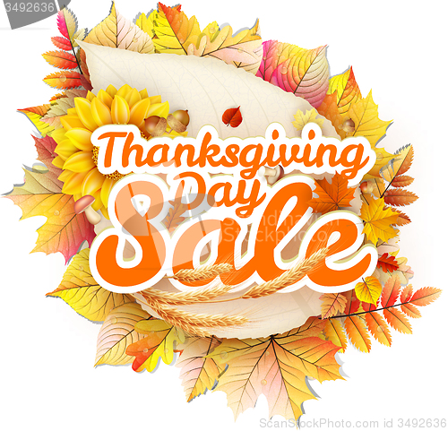 Image of Thanksgiving Day sale. EPS 10