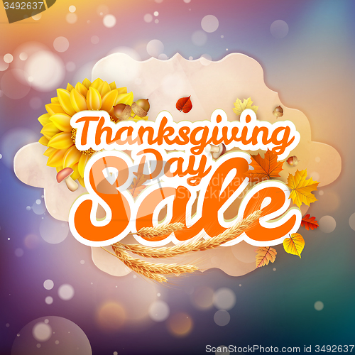 Image of Thanksgiving Day sale. EPS 10