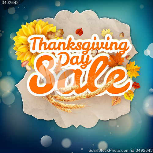 Image of Thanksgiving Day sale. EPS 10