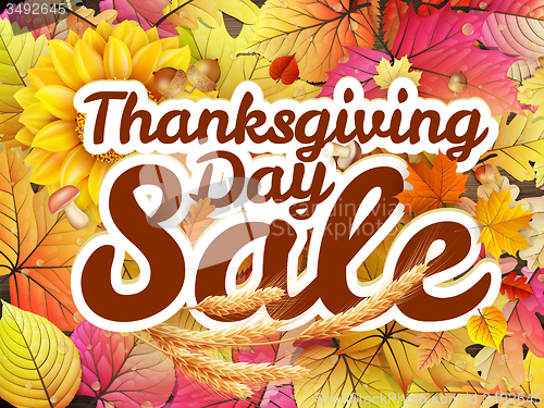 Image of Thanksgiving Day sale. EPS 10