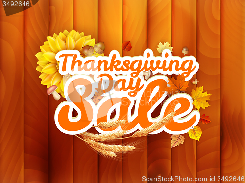 Image of Thanksgiving Day sale. EPS 10