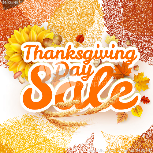 Image of Thanksgiving Day sale. EPS 10