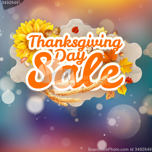 Image of Thanksgiving Day sale. EPS 10