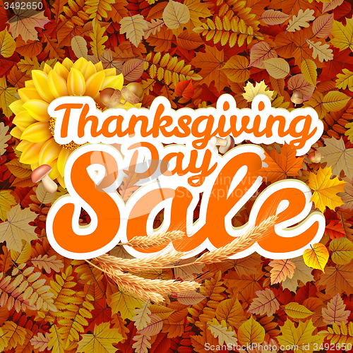 Image of Thanksgiving Day sale. EPS 10