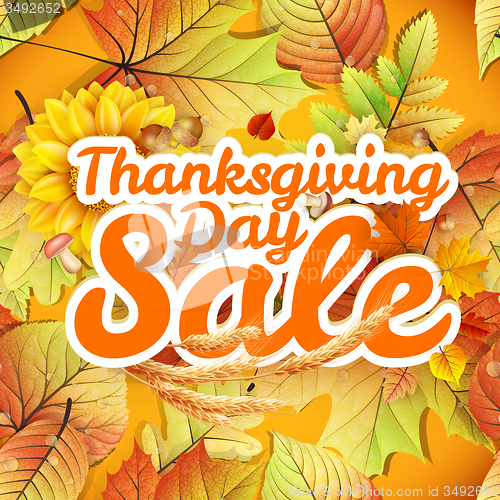 Image of Thanksgiving Day sale. EPS 10