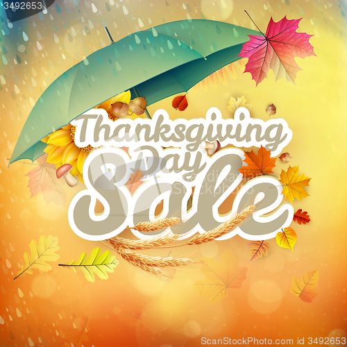 Image of Thanksgiving Day sale. EPS 10