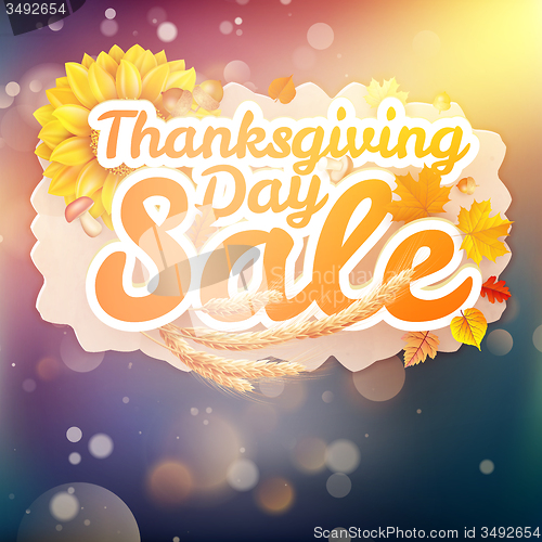 Image of Thanksgiving Day sale. EPS 10