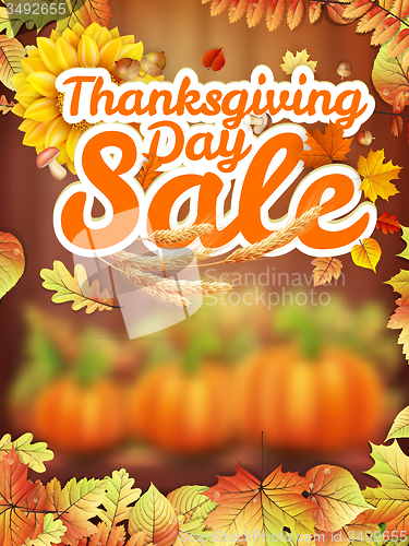 Image of Thanksgiving Day sale. EPS 10