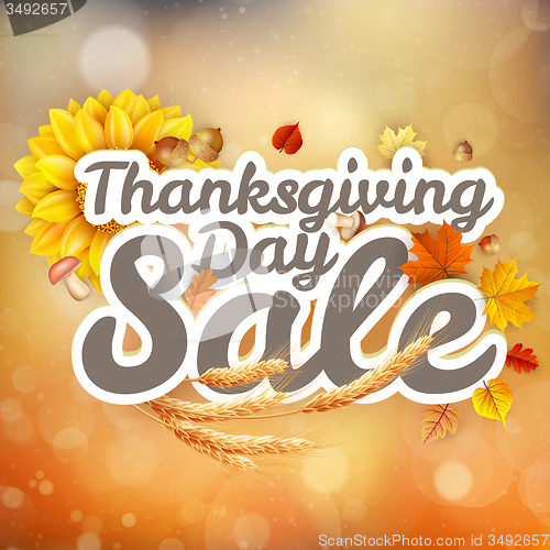 Image of Thanksgiving Day sale. EPS 10