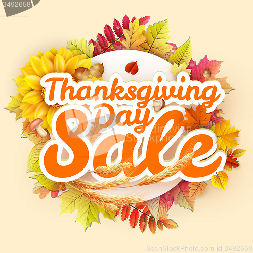 Image of Thanksgiving Day sale. EPS 10