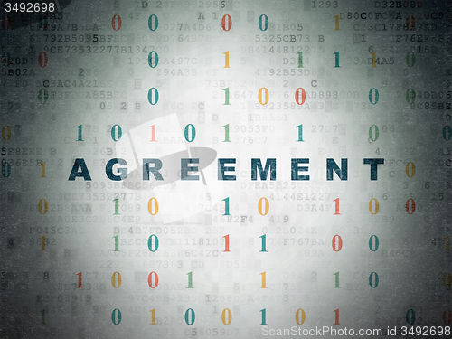 Image of Business concept: Agreement on Digital Paper background