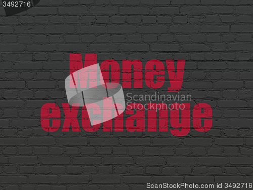 Image of Currency concept: Money Exchange on wall background