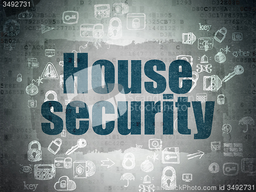 Image of Safety concept: House Security on Digital Paper background