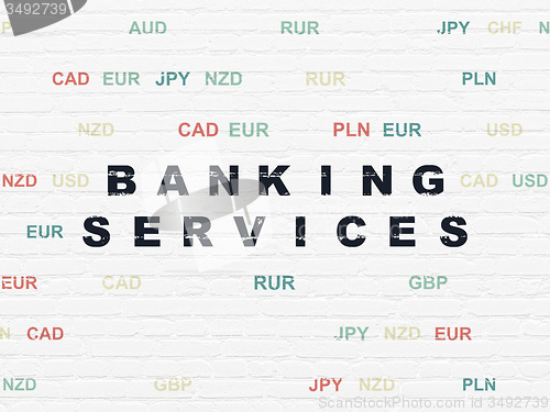 Image of Money concept: Banking Services on wall background