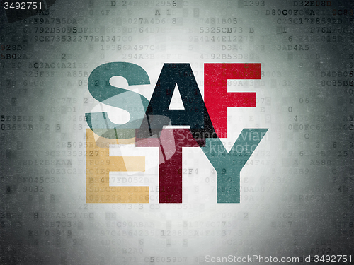 Image of Privacy concept: Safety on Digital Paper background