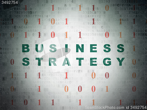 Image of Finance concept: Business Strategy on Digital Paper background
