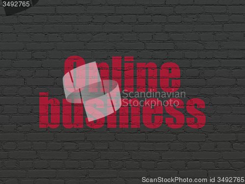 Image of Finance concept: Online Business on wall background