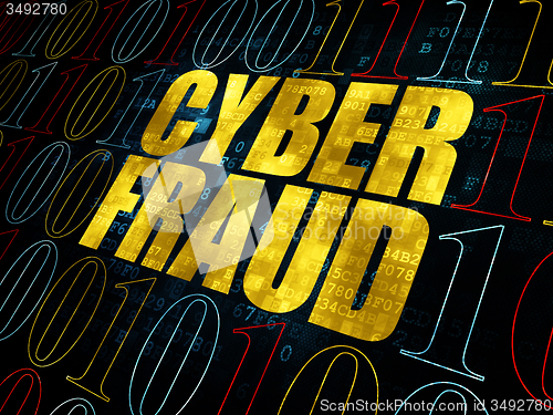 Image of Protection concept: Cyber Fraud on Digital background