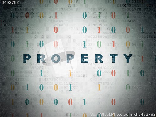 Image of Business concept: Property on Digital Paper background