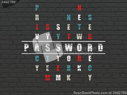 Image of Safety concept: Password in Crossword Puzzle