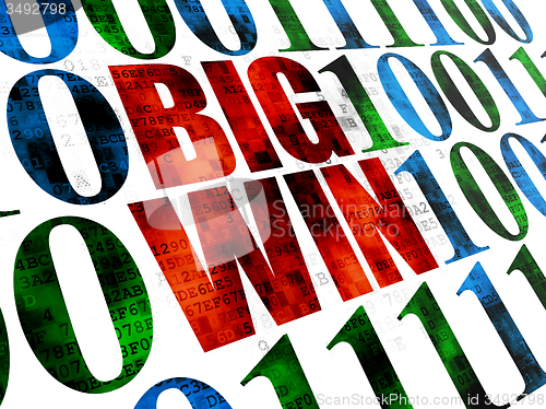 Image of Finance concept: Big Win on Digital background