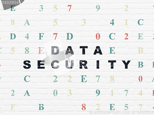 Image of Protection concept: Data Security on wall background