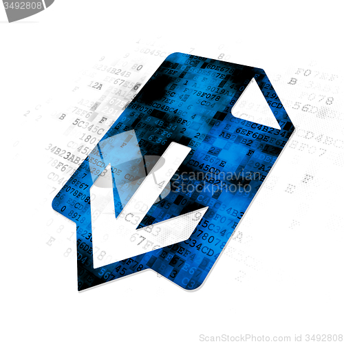 Image of Web development concept: Download on Digital background