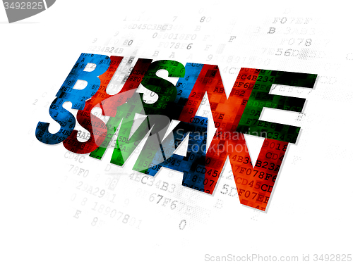 Image of Finance concept: Businessman on Digital background