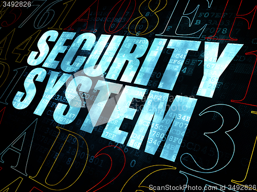 Image of Security concept: Security System on Digital background