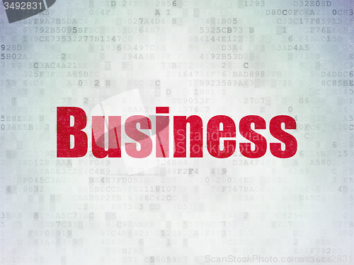 Image of Finance concept: Business on Digital Paper background